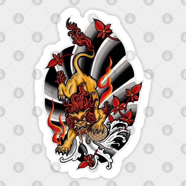 Foo Dog Sticker by RowdyPop